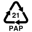 Symbol recyklace: Plochá lepenka
