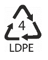 Symbol recyklace: Polyethylen s nízkou hustotou